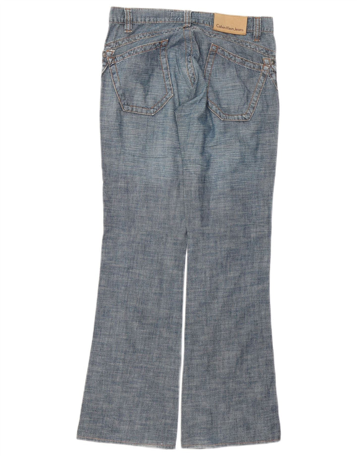 CALVIN KLEIN Womens Bootcut Jeans W27 L32 Blue Cotton