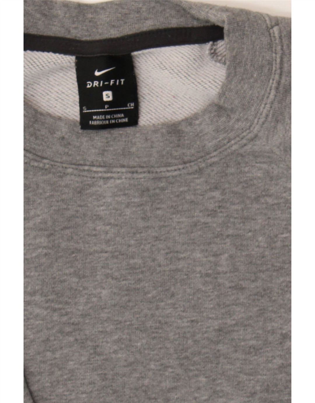 NIKE Womens Dri Fit Oversized Graphic Sweatshirt Jumper UK 10 Small Grey Vintage Nike and Second-Hand Nike from Messina Hembry 