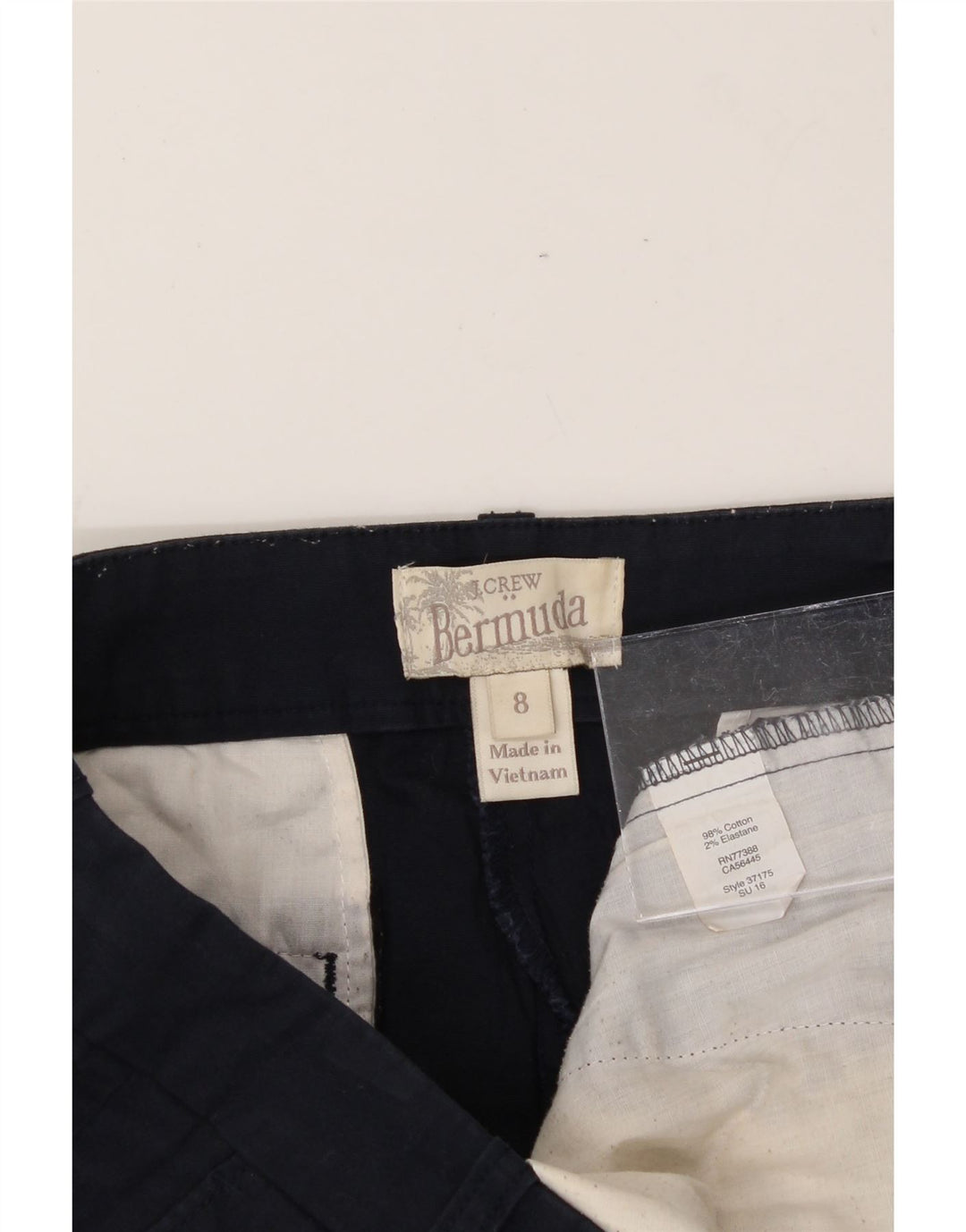 J. CREW Womens Chino Shorts US 8 Medium W32  Navy Blue Cotton Vintage J. Crew and Second-Hand J. Crew from Messina Hembry 