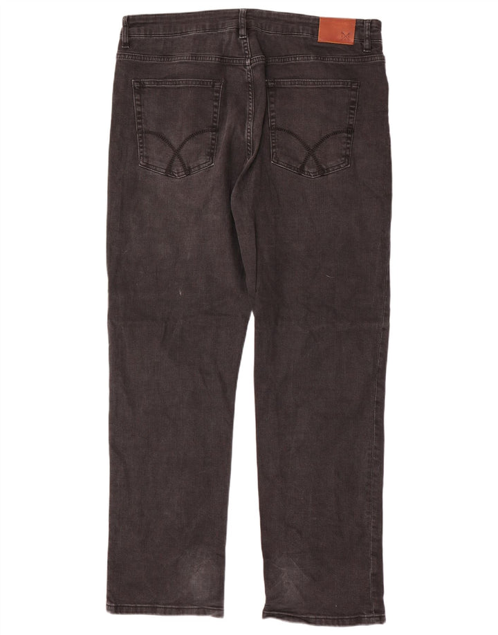 Crew Clothing Mens Straight Jeans W38 L32 Grey Cotton