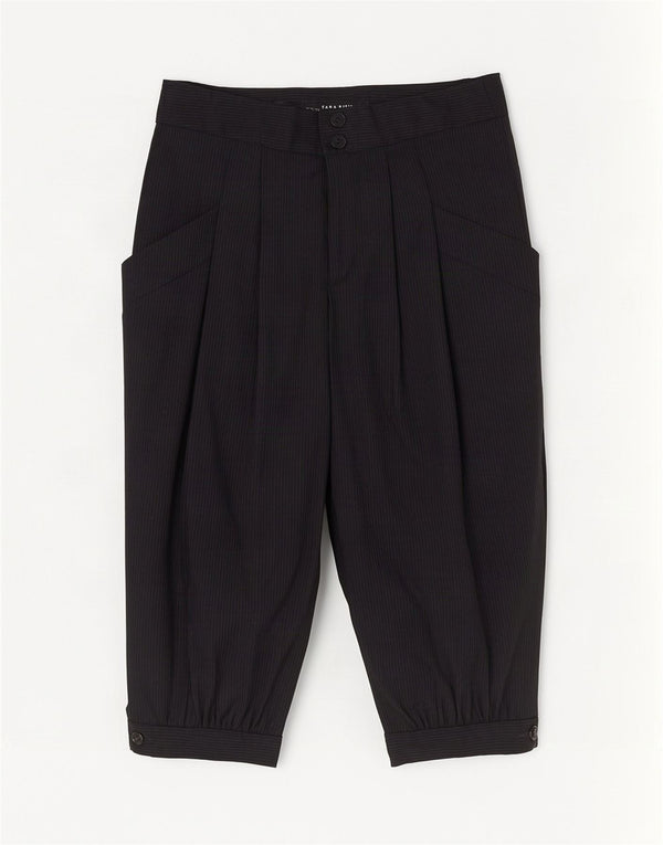Женские капри Zara, маленькие W26 L18, черные в тонкую полоску