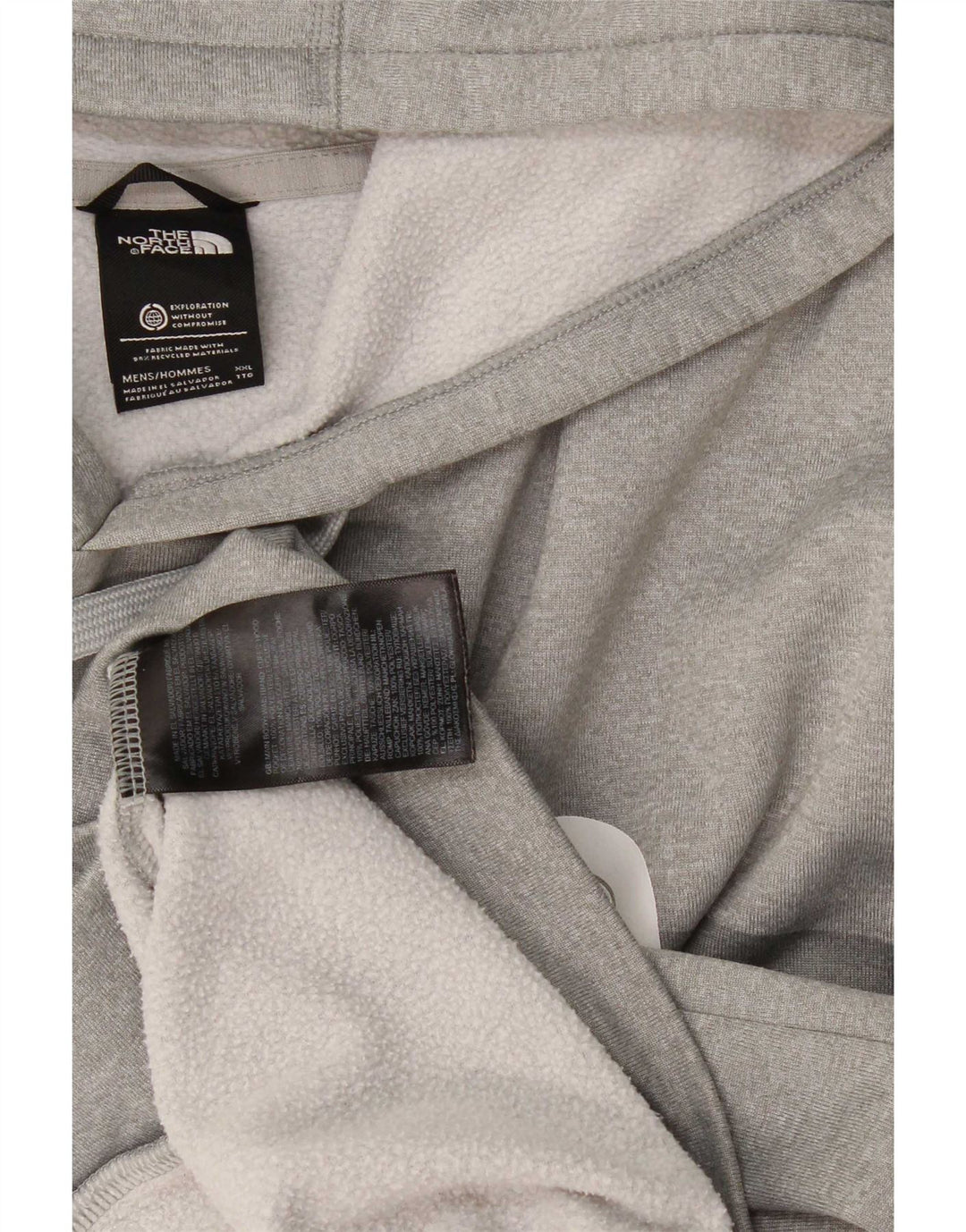 The North Face Mens Hoodie Jumper 2XL Grey Flecked Polyester