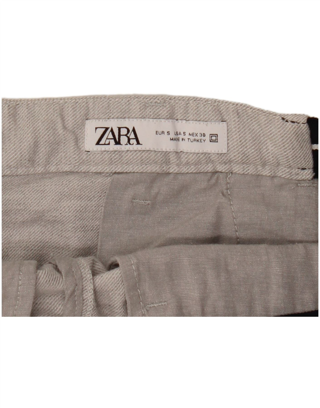 Pantaloncini chino da uomo Zara piccoli W30 grigi