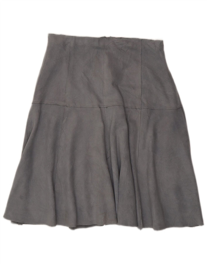 Zara Womens Suede Skirt Large W30  Blue