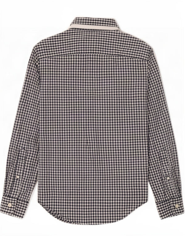 Abercrombie & Fitch Camisa para hombre XS Algodón a cuadros azul marino