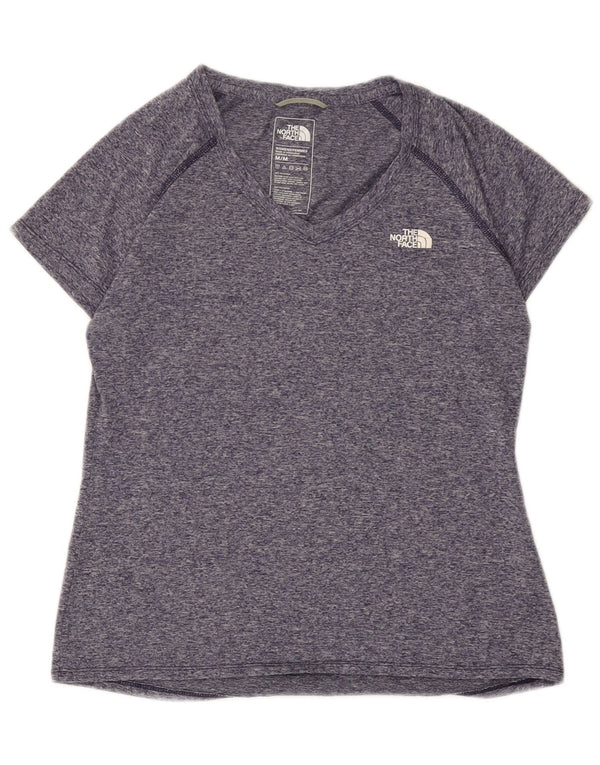 The North Face Dame T-Shirt Top UK 12 Medium Navy Blue Flecked Polyester