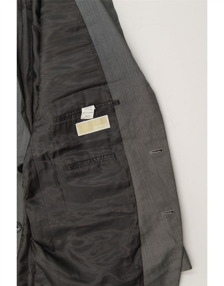 MICHAEL KORS Mens 2 Button Blazer Jacket UK 42 XL Grey Polyester Vintage Michael Kors and Second-Hand Michael Kors from Messina Hembry 