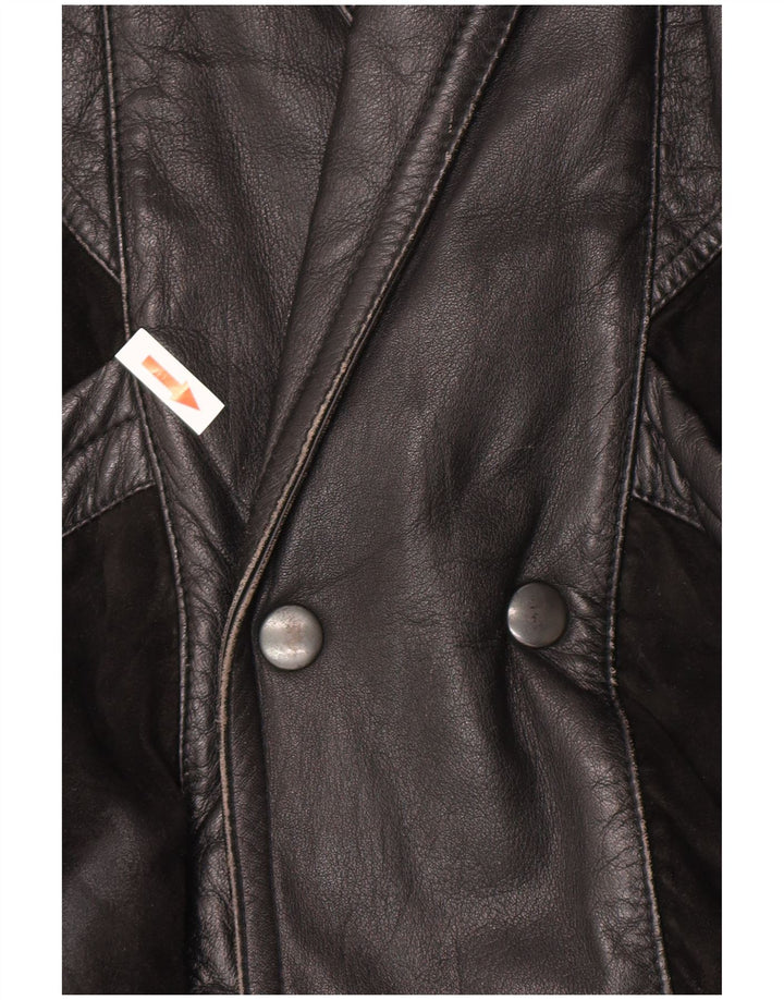 Vintage muška bomber kožna jakna UK 40 velika crna