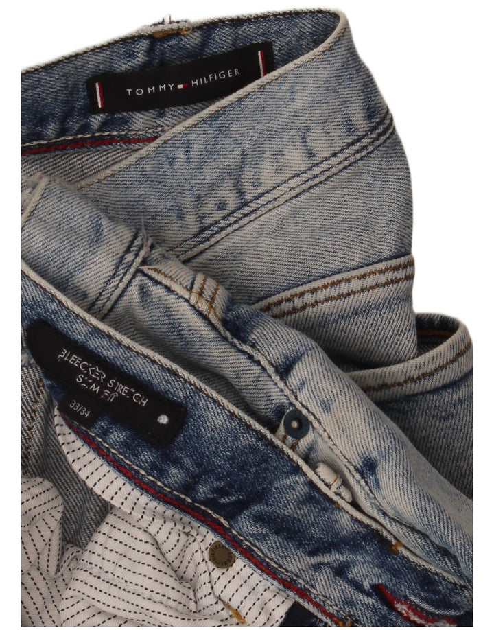 Tommy Hilfiger Herre Bleecker Slim Jeans W33 L34 Blå Bomuld