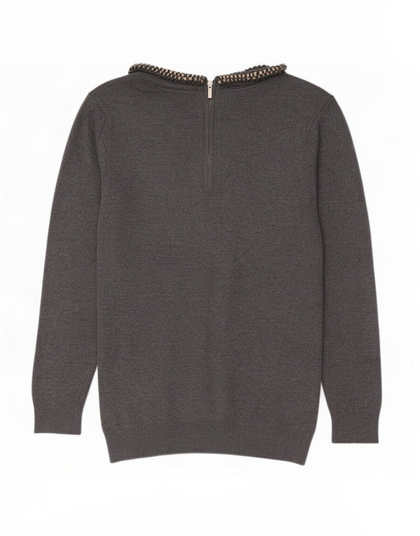 Zara Pull col bateau pour femme UK 10 Petit Gris