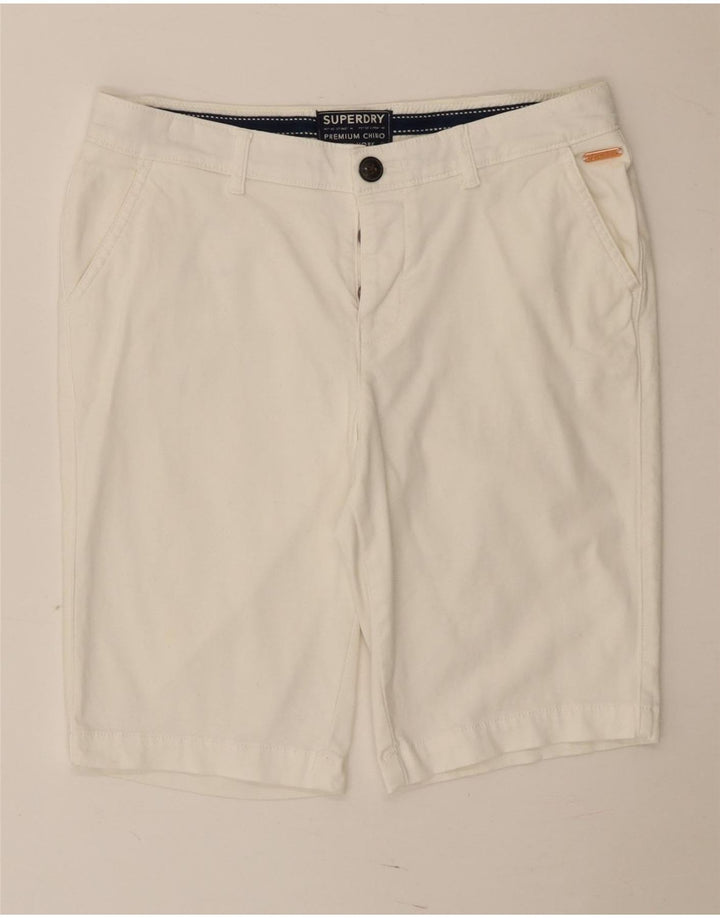 Superdry Womens Regular Chino Shorts UK 10 Small W30 White