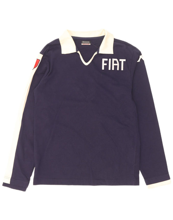 Kappa Herre Grafisk Rugby Polo Shirt Medium Navy Blue Colourblock
