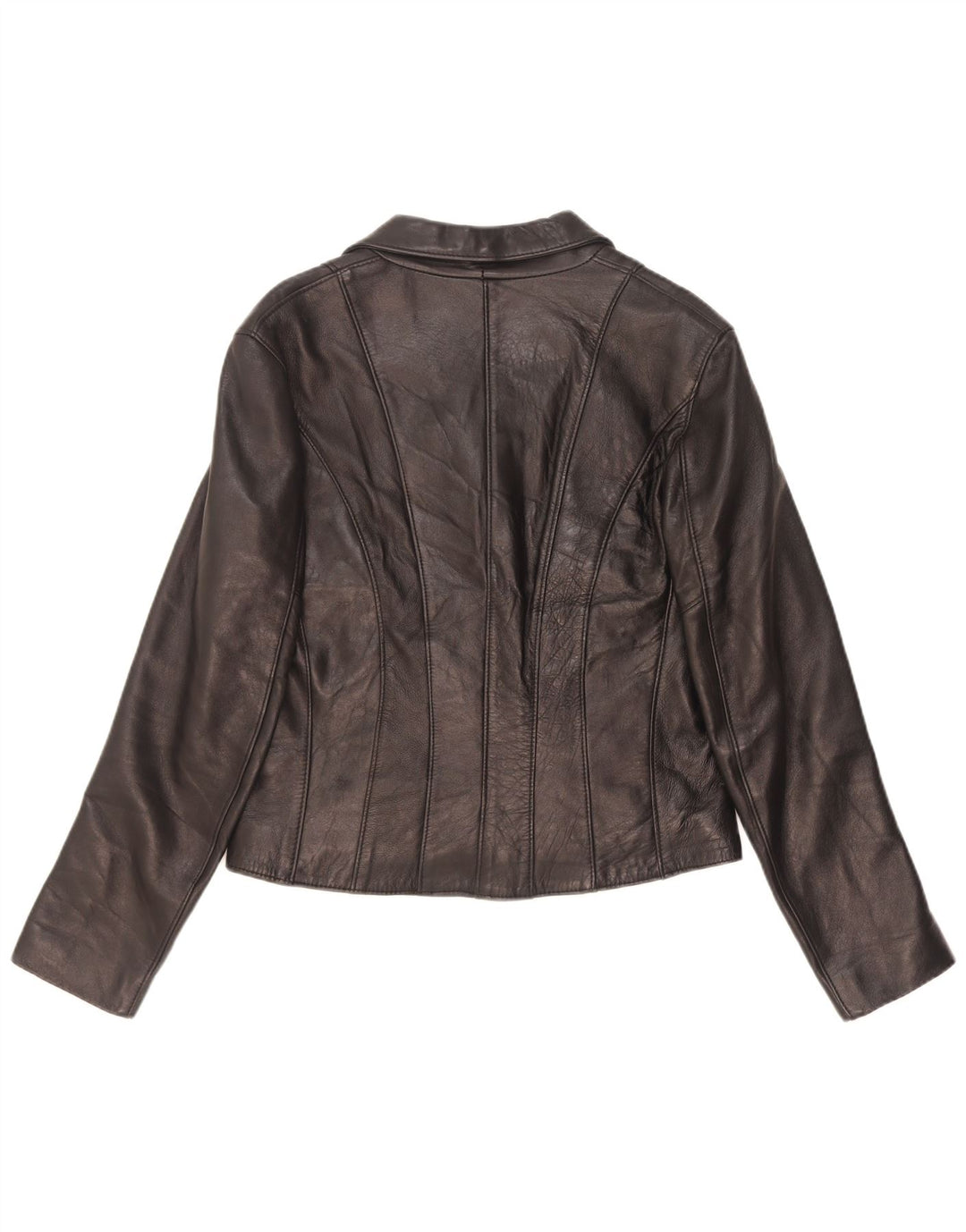 Vintage Womens Leather Jacket IT 46 Large Black