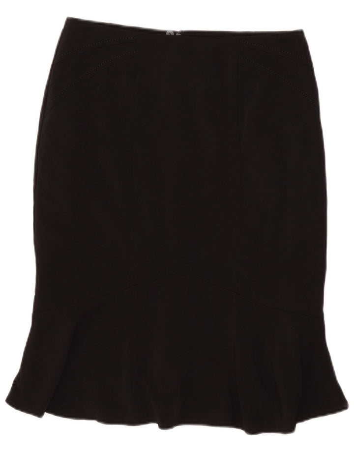 Marks & Spencer Trompetnederdel til kvinder UK 10 Small W29 Black Polyester