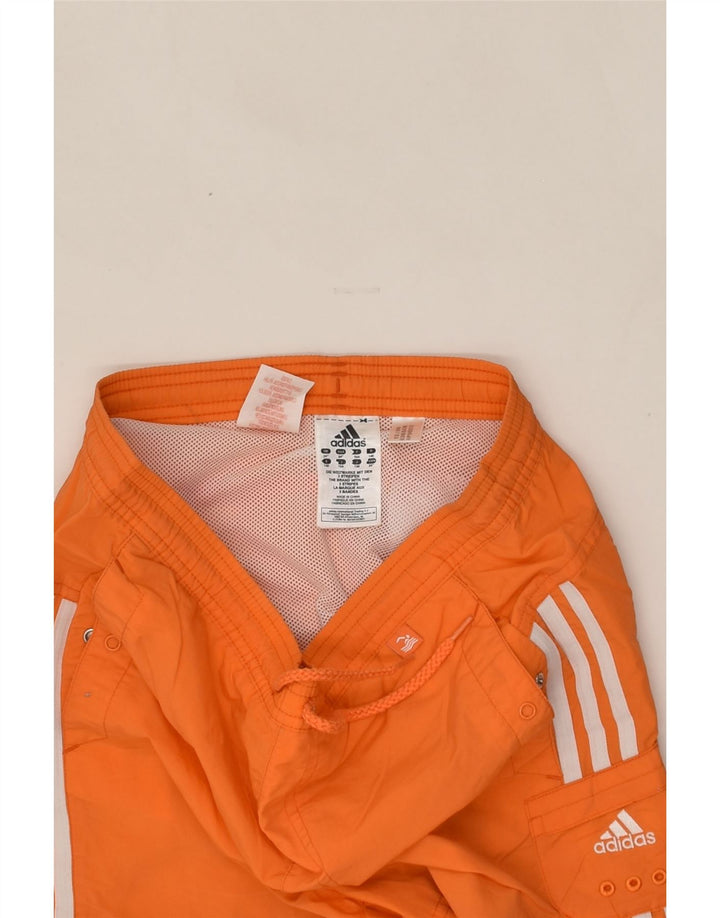 ADIDAS Boys Sport Shorts 7-8 Years Orange Polyester | Vintage Adidas | Thrift | Second-Hand Adidas | Used Clothing | Messina Hembry 