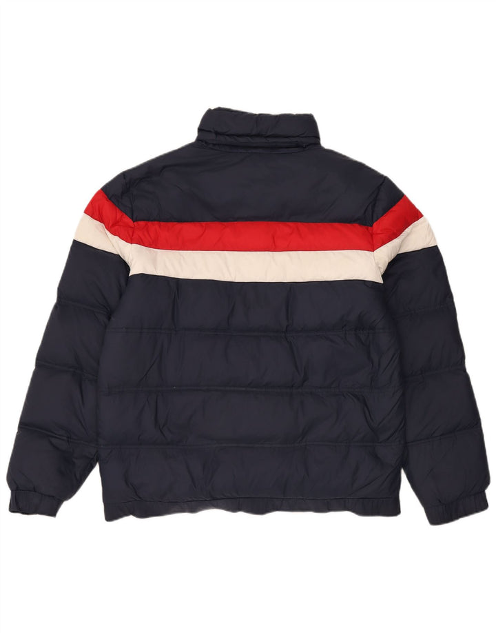 LOTTO Mens Padded Jacket UK 40 Large Navy Blue Colourblock Nylon