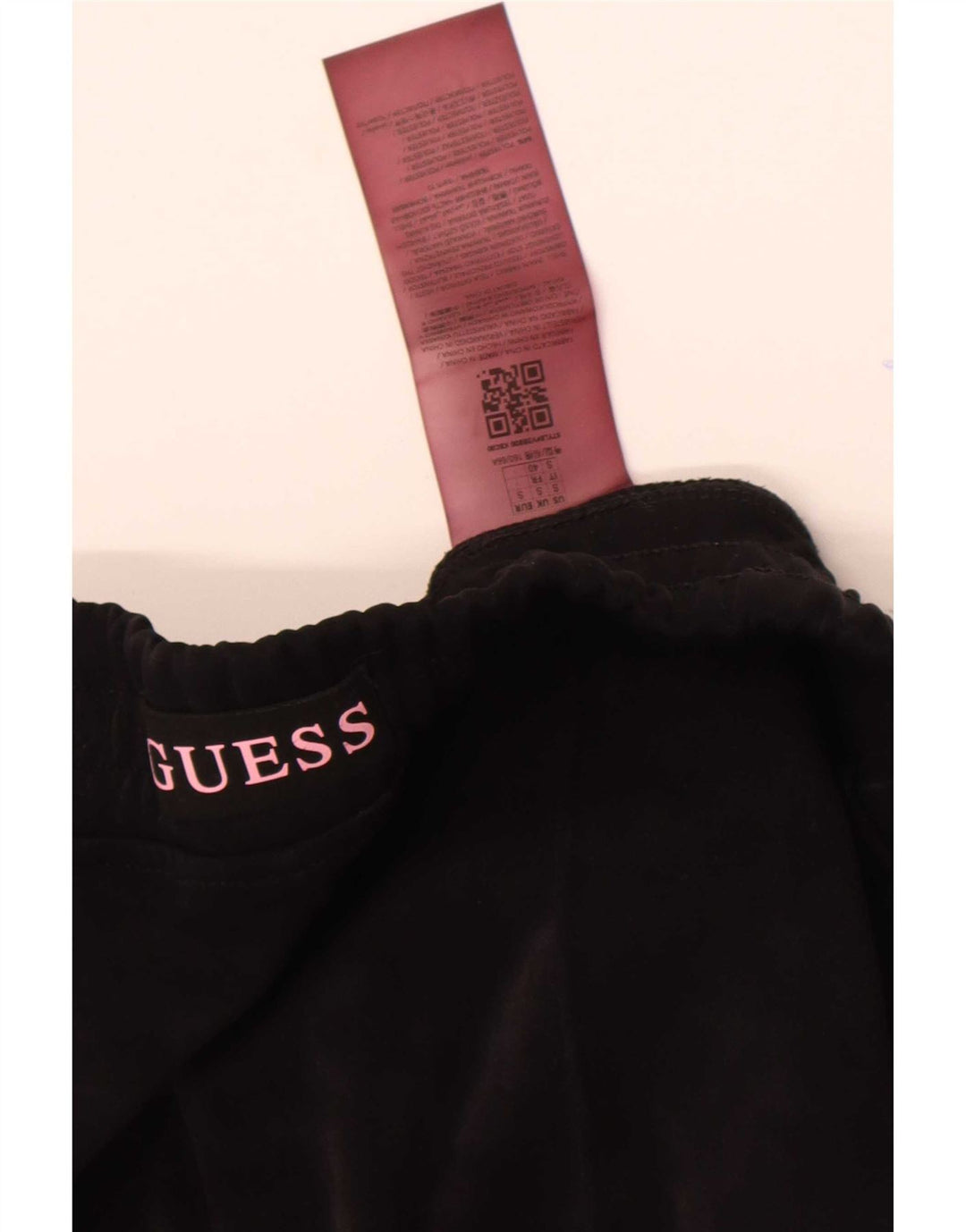 Guess Womens Velour Tracksuit Calças UK 10 Pequeno Poliéster Preto