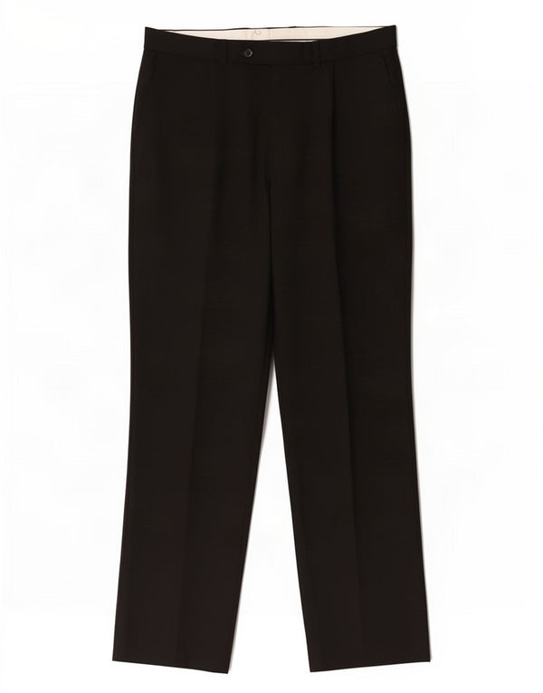 Marks & Spencer Mens Straight Suit Trousers W34 L31 Black Polyester