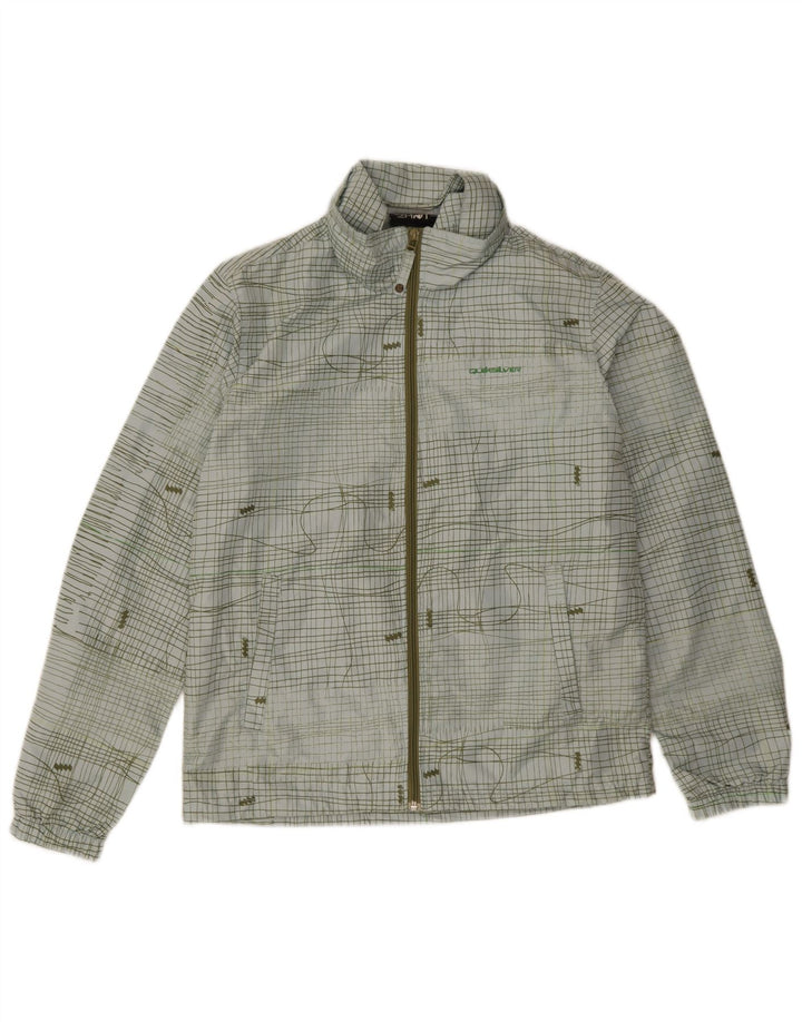 Giacca antipioggia da donna Quiksilver UK 16 grande poliestere a quadri blu
