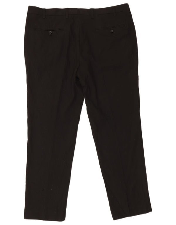 Marks & Spencer Mens Slim Suit Trousers W38 L29 Black Polyester