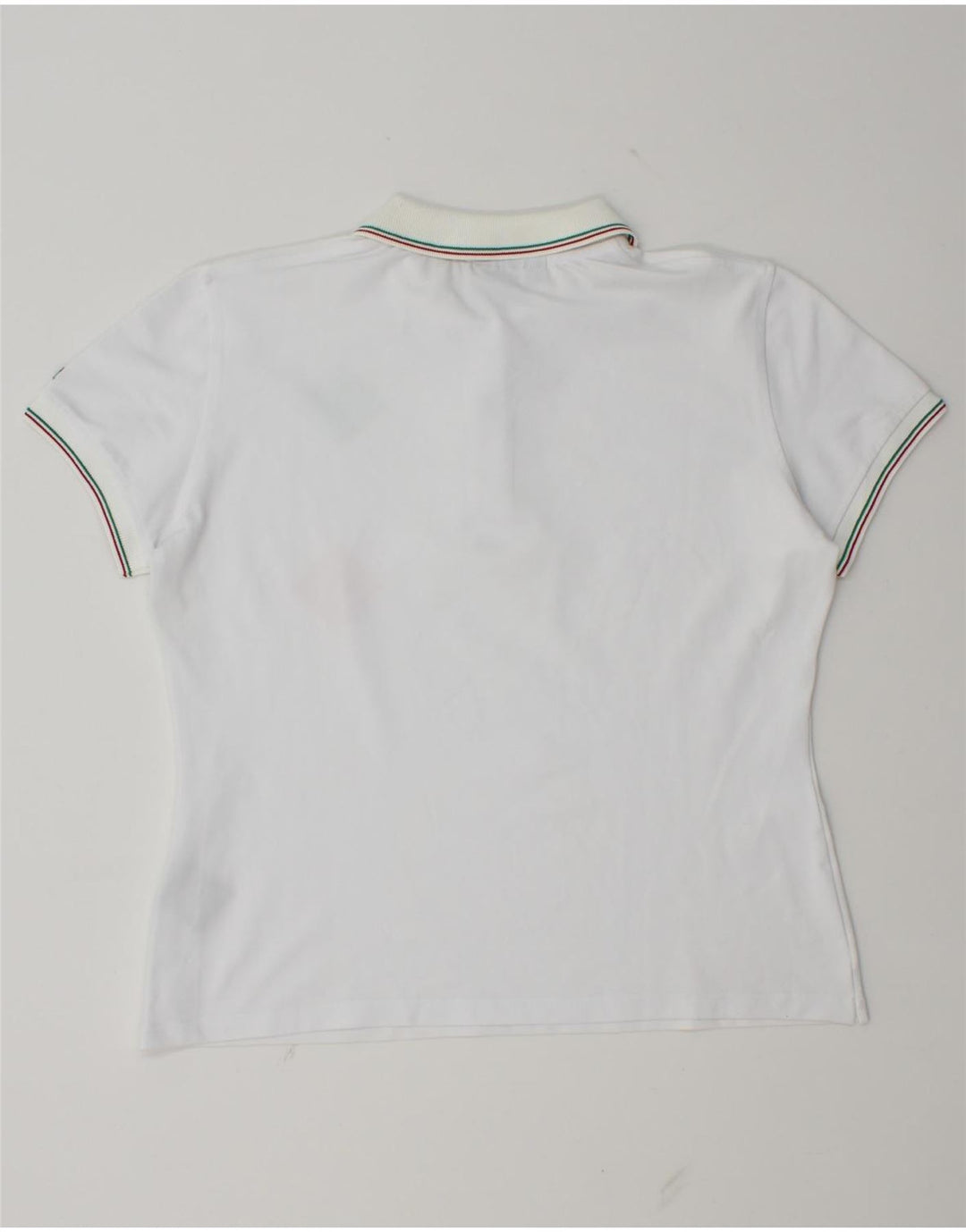 Slam Dame Polo Shirt UK 14 Large White Argyle/Diamond Polyamide