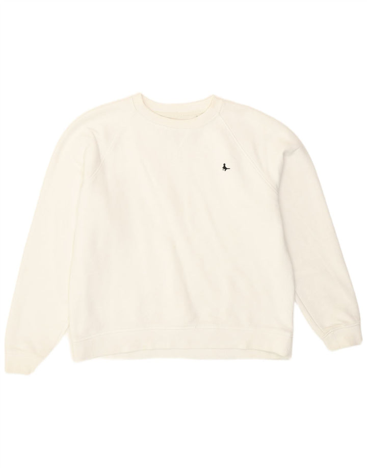 Jack Wills Womens Sweatshirt Jumper UK 14 Large White Cotton