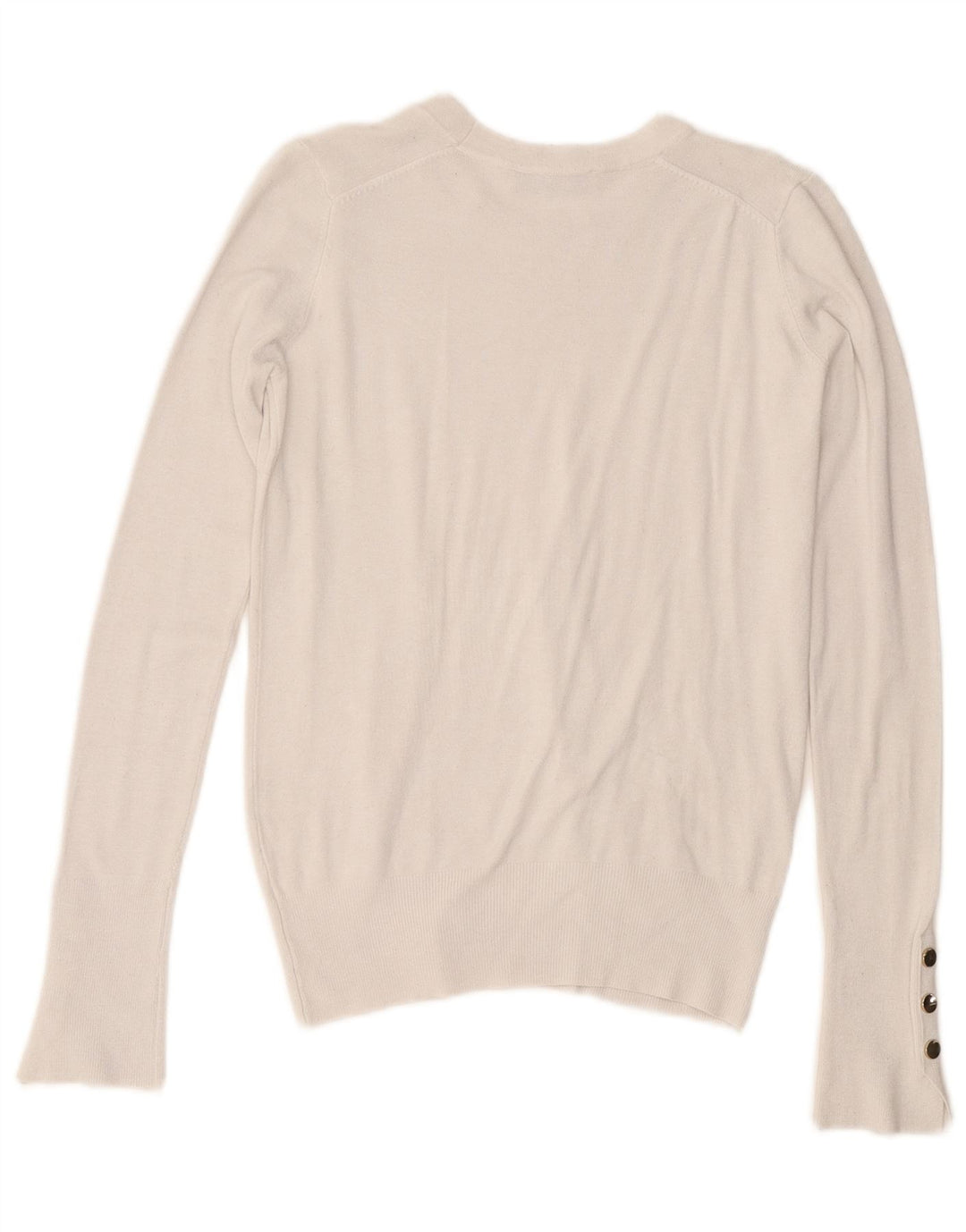 Zara Womens Crew Neck Jumper Sweater UK 10 Small White