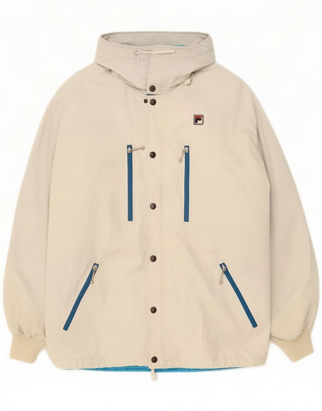 Giacca a vento con cappuccio Fila da uomo IT 52 XL Grigia
