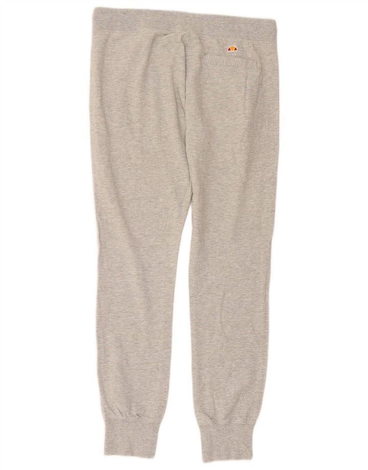 ELLESSE Womens Graphic Tracksuit Trousers Joggers Large  Grey Cotton