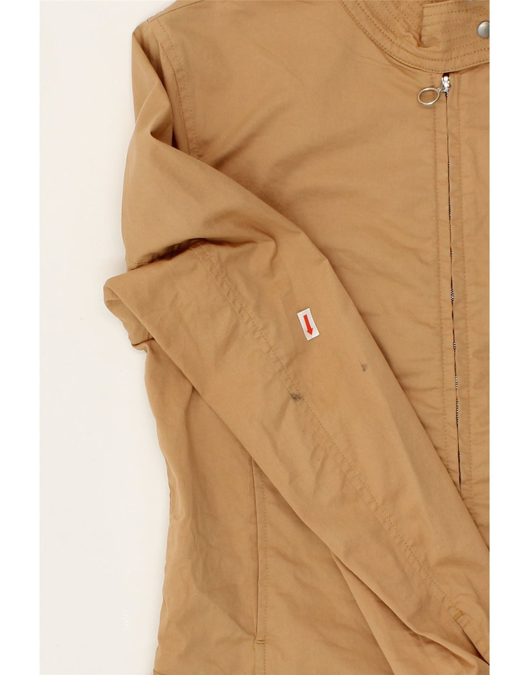 BELFE Womens Crop Bomber Jacket UK 8 Small Beige Cotton Vintage Belfe and Second-Hand Belfe from Messina Hembry 