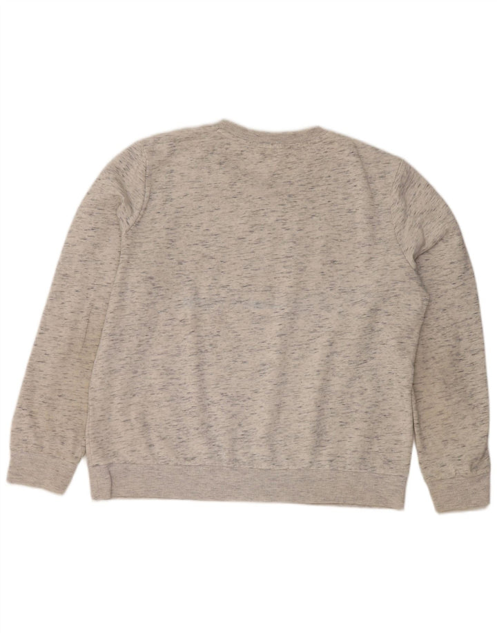 Tommy Hilfiger Damen Grafik-Sweatshirt-Pullover UK 12 Mittelgrau meliert