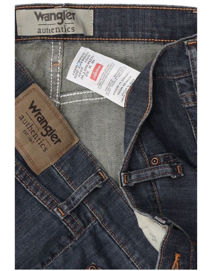 Wrangler Mens Straight Jeans W46 L32 Blue Cotton
