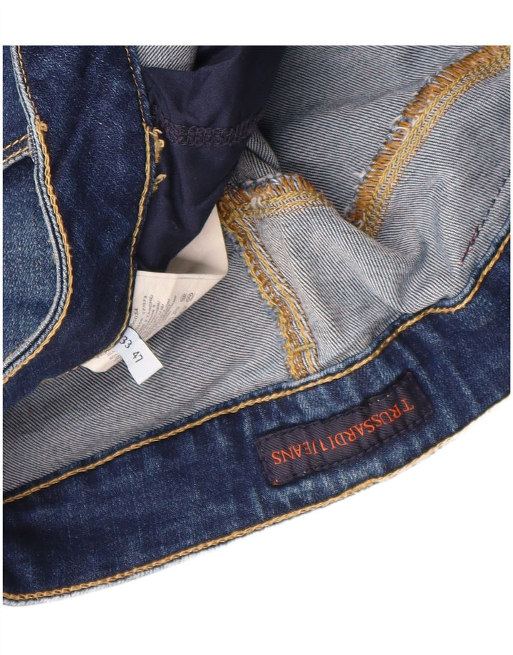 Trussardi Damen Slim Jeans W33 L27 Blaue Baumwolle