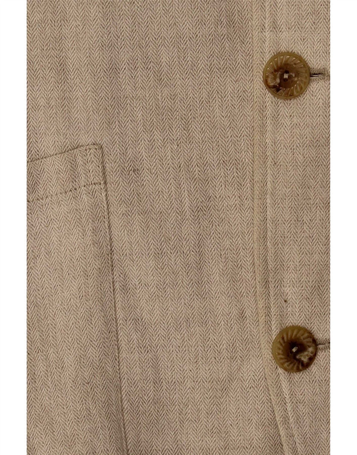 Redpoint Mens 3 Button Blazer Jacket IT 48 Medium Beige Herringbone Cotton