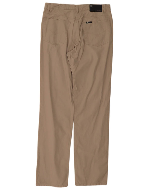 Pantaloni casual dritti da uomo Belfe W33 L33 in cotone beige