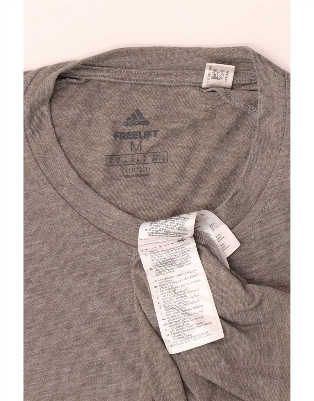 Adidas Herre Climalite T-Shirt Top Medium Grå Polyester