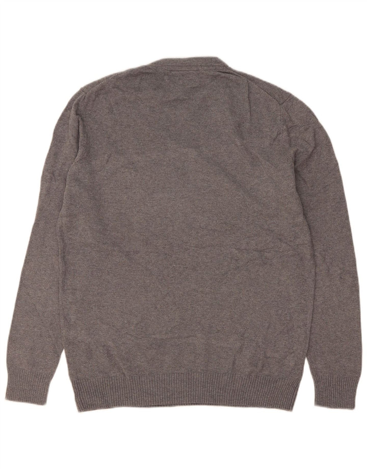 Lyle & Scott Mens Crew Neck Jumper Sweater Small Grey Flecked Cotton