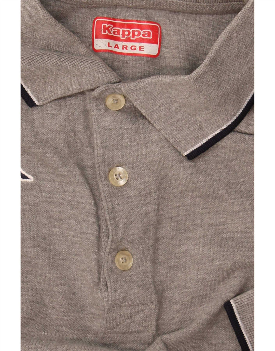 Kappa Polo Homme Large Gris Moucheté
