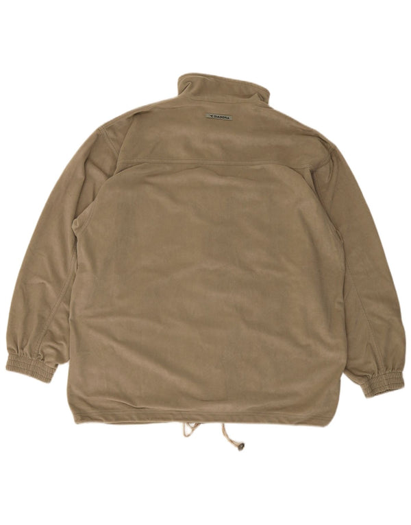Giacca da ginnastica da uomo in velluto Diadora UK 42 Large in poliestere kaki