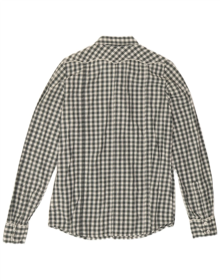G-STAR Boys Graphic Shirt 14-15 Years Medium Grey Gingham Cotton