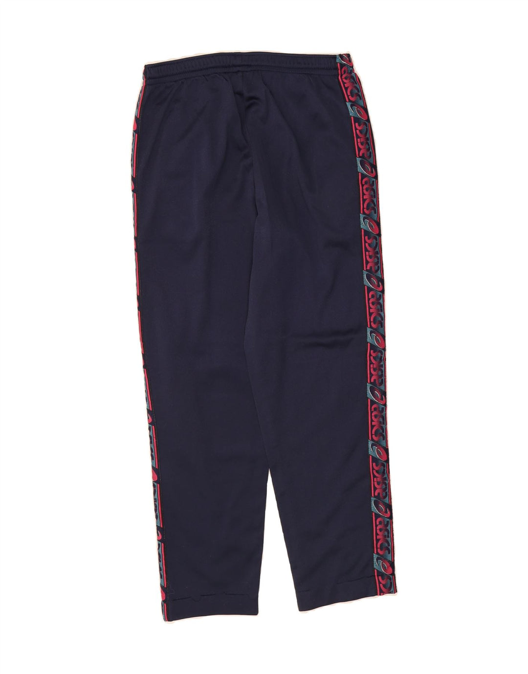 ASICS Mens Graphic Tracksuit Trousers IT 50 Medium  Navy Blue Polyamide Vintage Asics and Second-Hand Asics from Messina Hembry 
