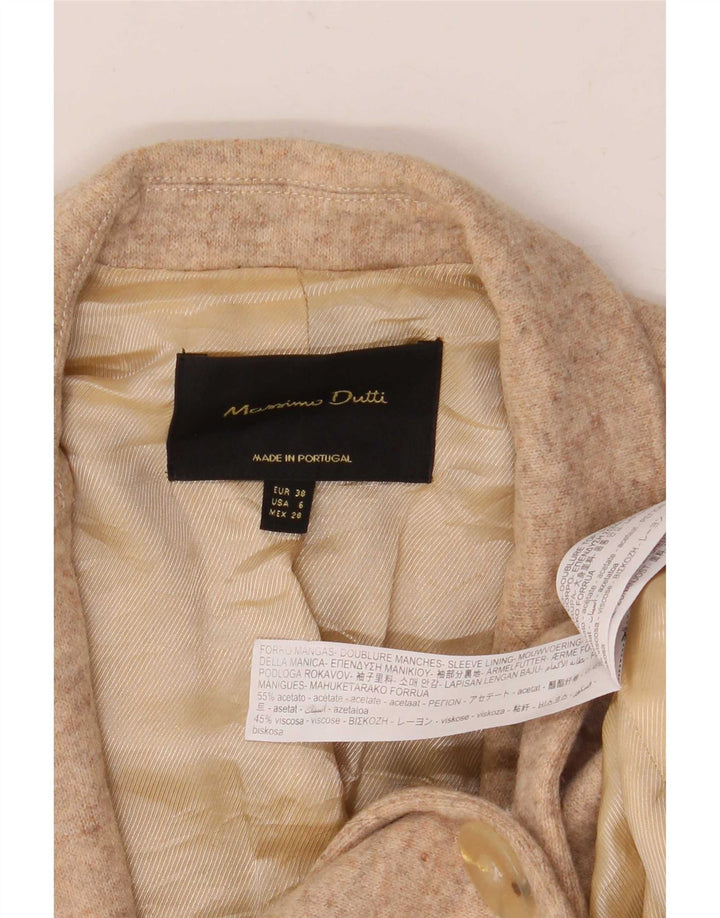 Massimo Dutti Chaqueta Blazer De Punto De 1 Botón Para Mujer EU 38 Small Beige Moteado