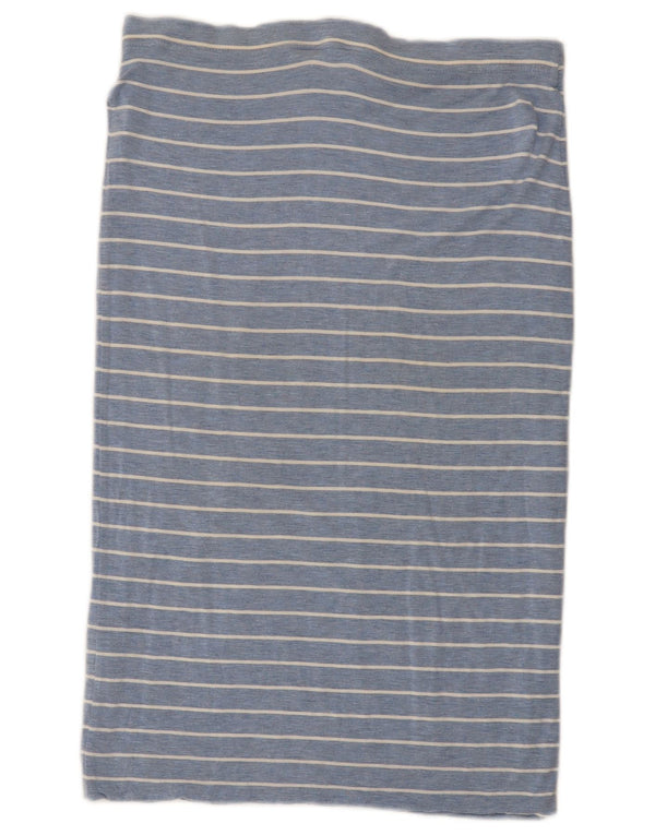 Gerader Damenrock von Joules UK 12 Medium W32 Blau gestreifte Viskose