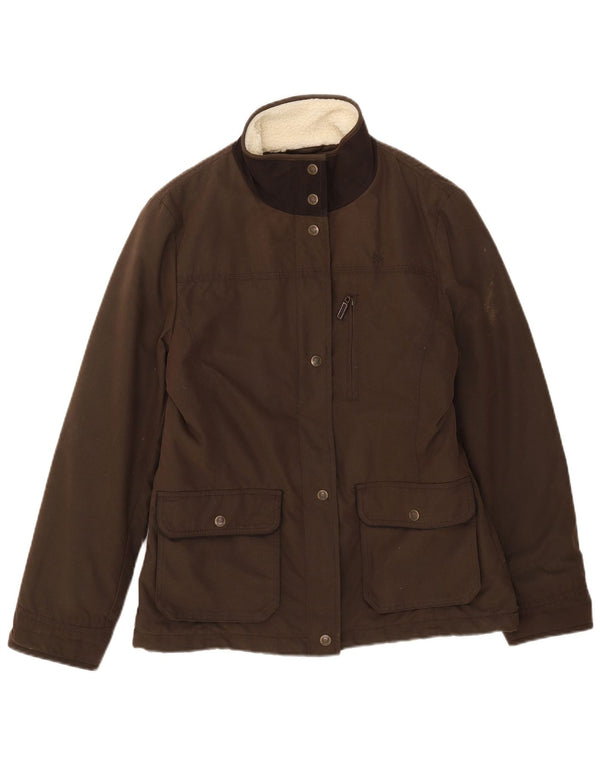 Crew Clothing Giacca da donna in cotone cerato Sherpa UK 12 Medio Cachi