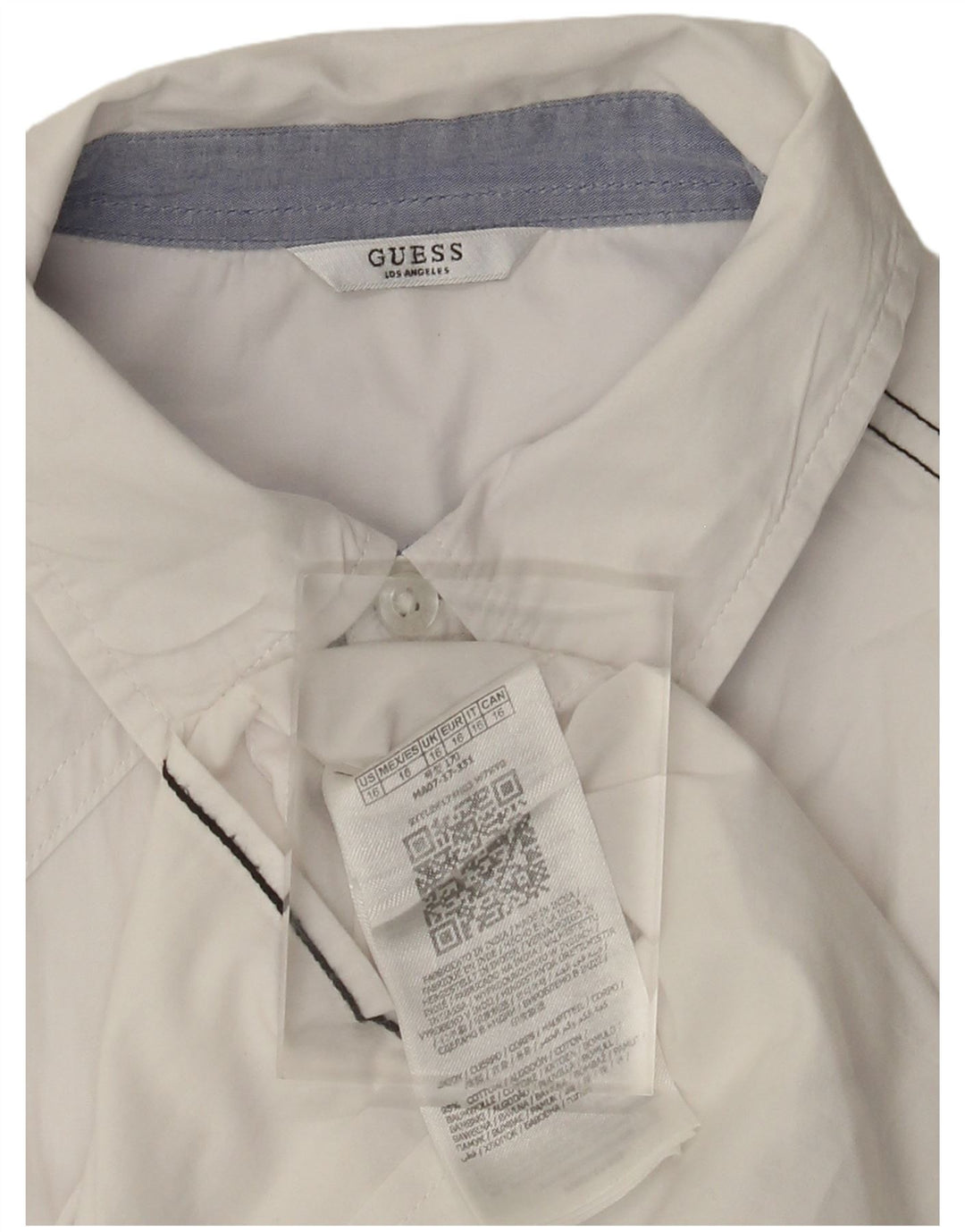 Guess Womens Shirt UK 16 Large White Cotton