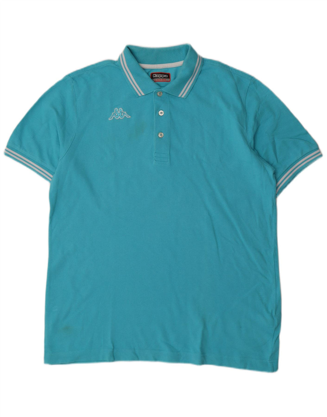 Kappa Mens Polo Shirt Large Blue Cotton
