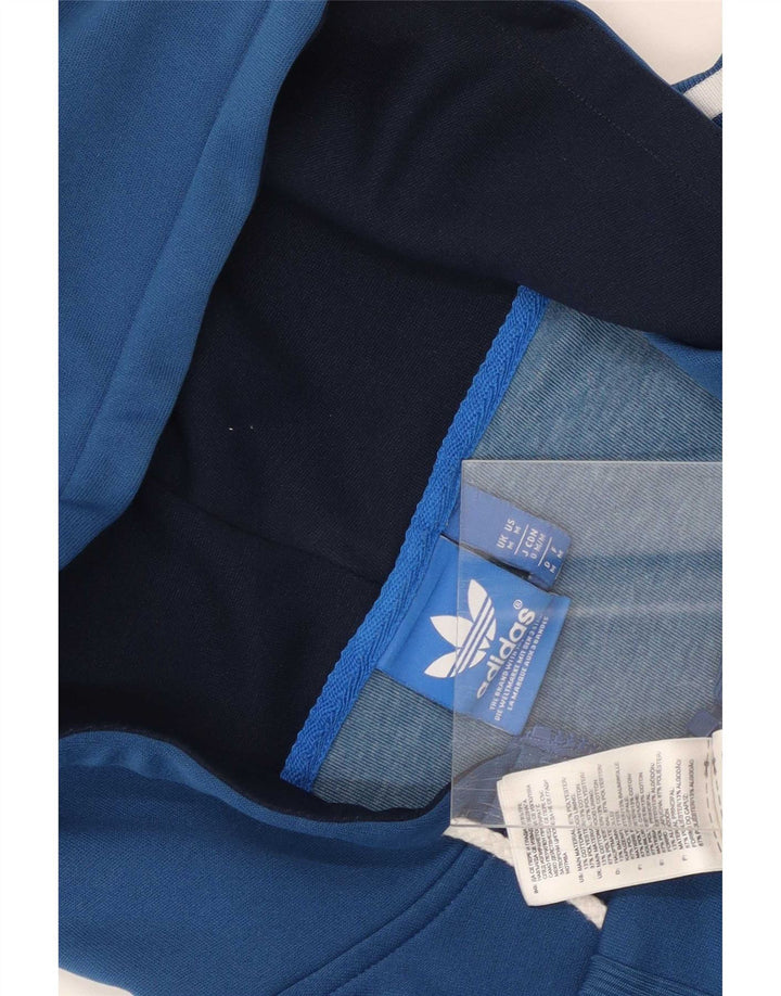 Adidas Pull à capuche zippé pour homme Bleu moyen Polyester
