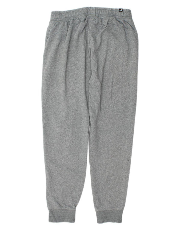 Puma Mens Tracksuit Trousers Joggers Large  Grey Cotton