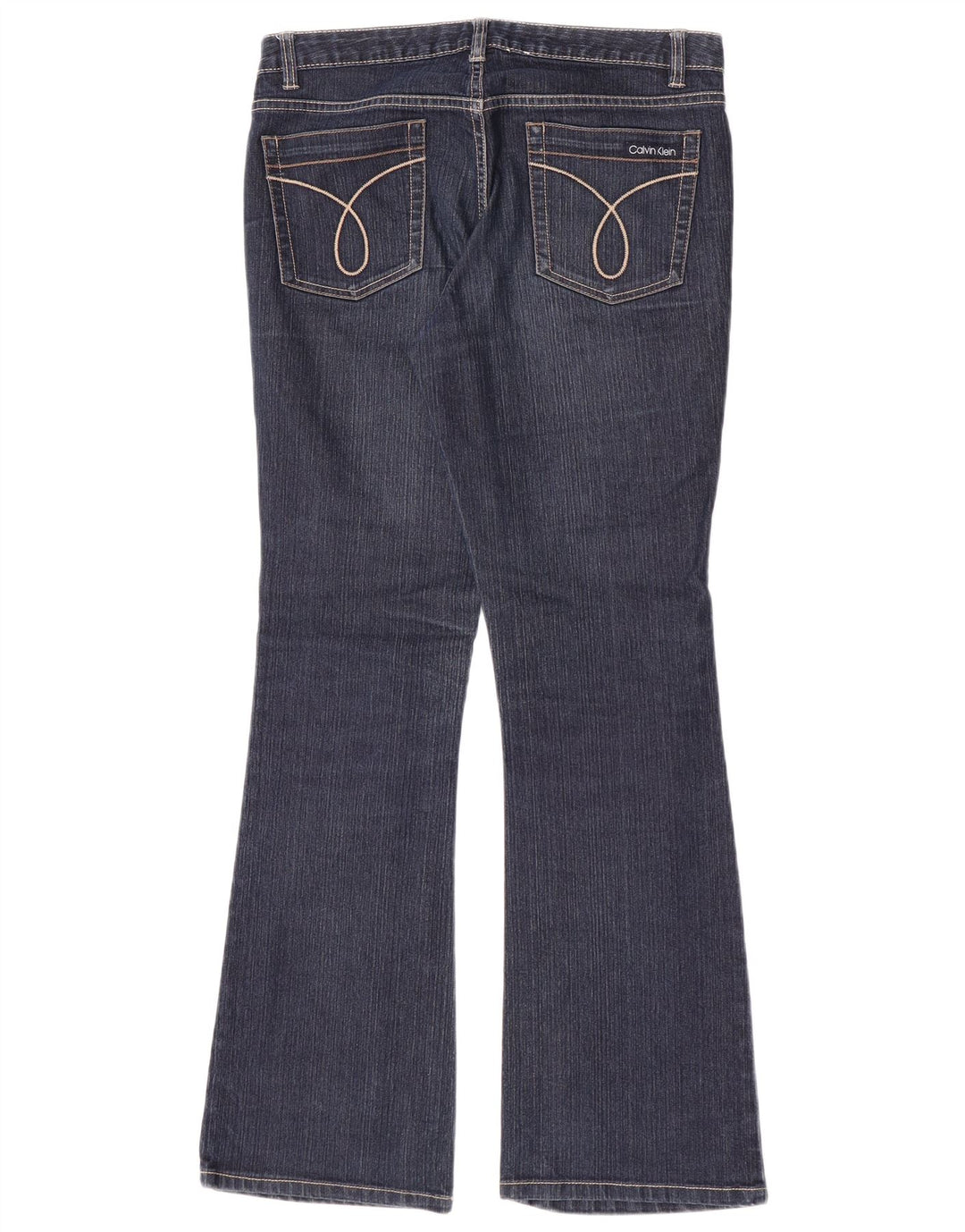 Calvin Klein Jean évasé pour femme US 8 Medium W30 L31 Bleu marine Coton
