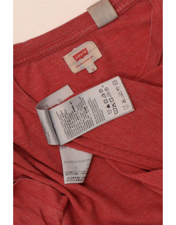 Levi's Mens T-Shirt Top Medium Red Flecked Cotton